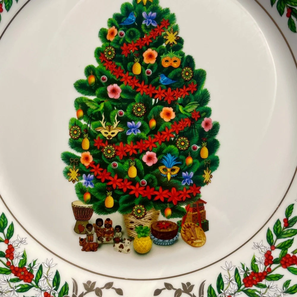 2013 Jamaica Lenox Christmas Trees Around The World Collectible Decorative Plate